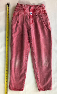 Misfits Jeans by Paul Georges 1980s Rare Red Vintage Denim Kids Jeans Size  USA