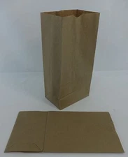 Qty 100 #8 Paper Brown Kraft Grocery Merchandise Retail Shopping Bags