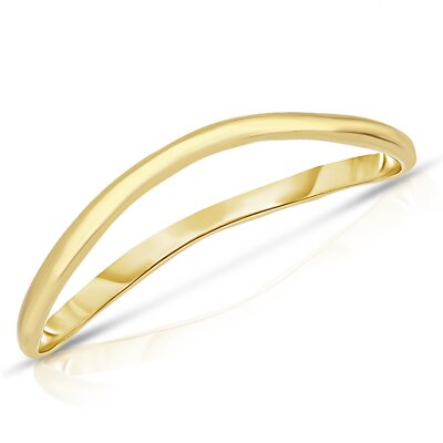 Floreo 10k Yellow Gold or White Gold or Rose Gold Curved Thumb Ring 