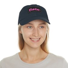 Barbie Cap for Woman- Adjustable Snapback Baseball Cap- Black- Pink