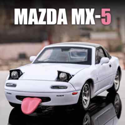 1:32 Mazda MX5 MX-5 Mazda RX7 Alloy Die Cast Toy Car Model Sound and Light Pull