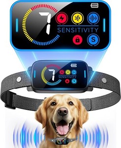 Bark Collar, Ultrasonic Dog Bark Collar for Large Medium Small Dogs (Black)