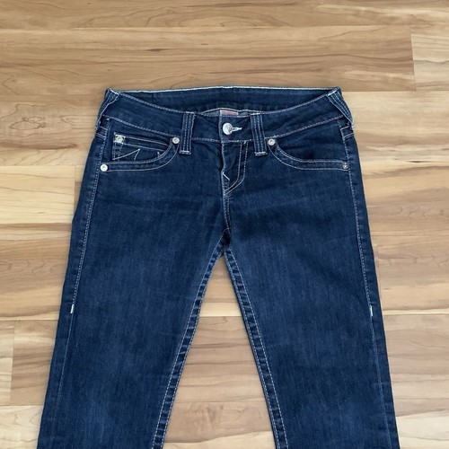 Jeans donna True Religion dritto taglia 29 blu cuciture interne 32 - Foto 2 di 11
