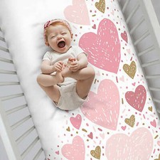 Love  Kisses Fitted Crib Sheet by NoJo