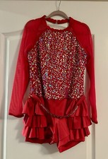 Weissman red jazz acro dance costume large child LC