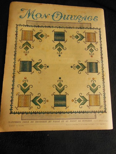 Mon ouvrage 1933 n°253 store tulle brodé lingerie robe tablier coussin - Foto 12 di 12