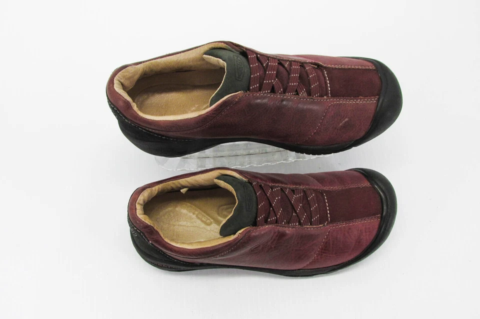 Zapatos Keen Mujer Talla 9.5M Cuero Rojo Oxford Tenis Usados vq Foto 2 de 4