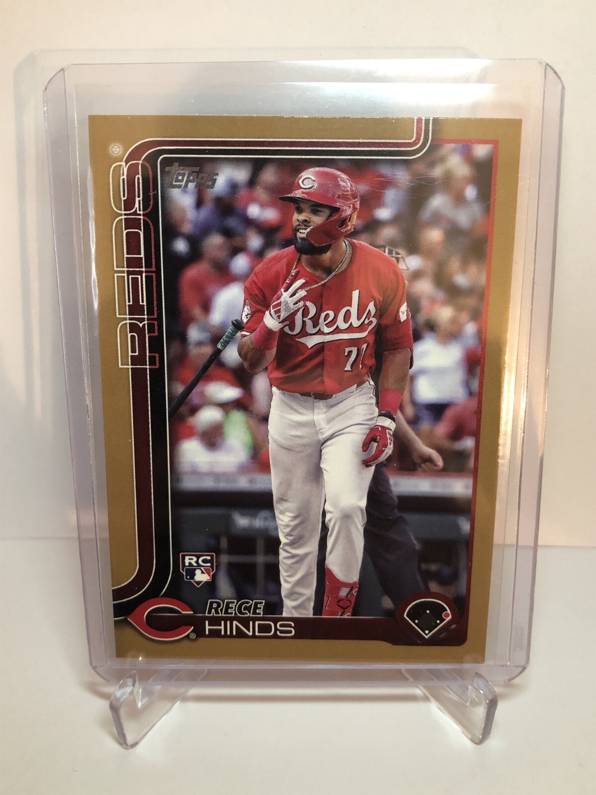 2025 Topps Series 1 Rece Hinds #217 Gold Parallel #/2025 RC Cincinnati Reds 🔥