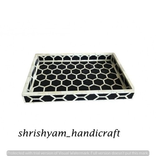 Handmade Bone Inlay Decorative Tray, Kitchen Tray, Breakfast Tray, Makeup Tray - Picture 14 of 26