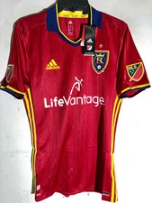 Adidas Authentic MLS Jersey RSL Salt Lake Real Team Red sz S