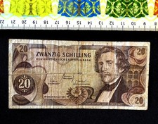 (USA  0.56 ) , Austria  Banknote , 20 Schilling , Year : 1967  .