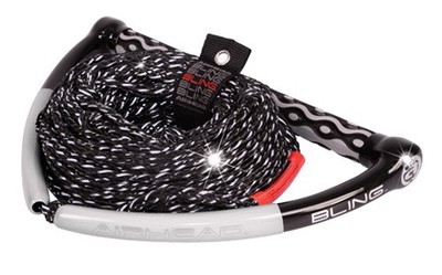 KWIK TEK AHWR-11BL Airhead Bling Stealth Wakeboard Rope, 75, 5 Section