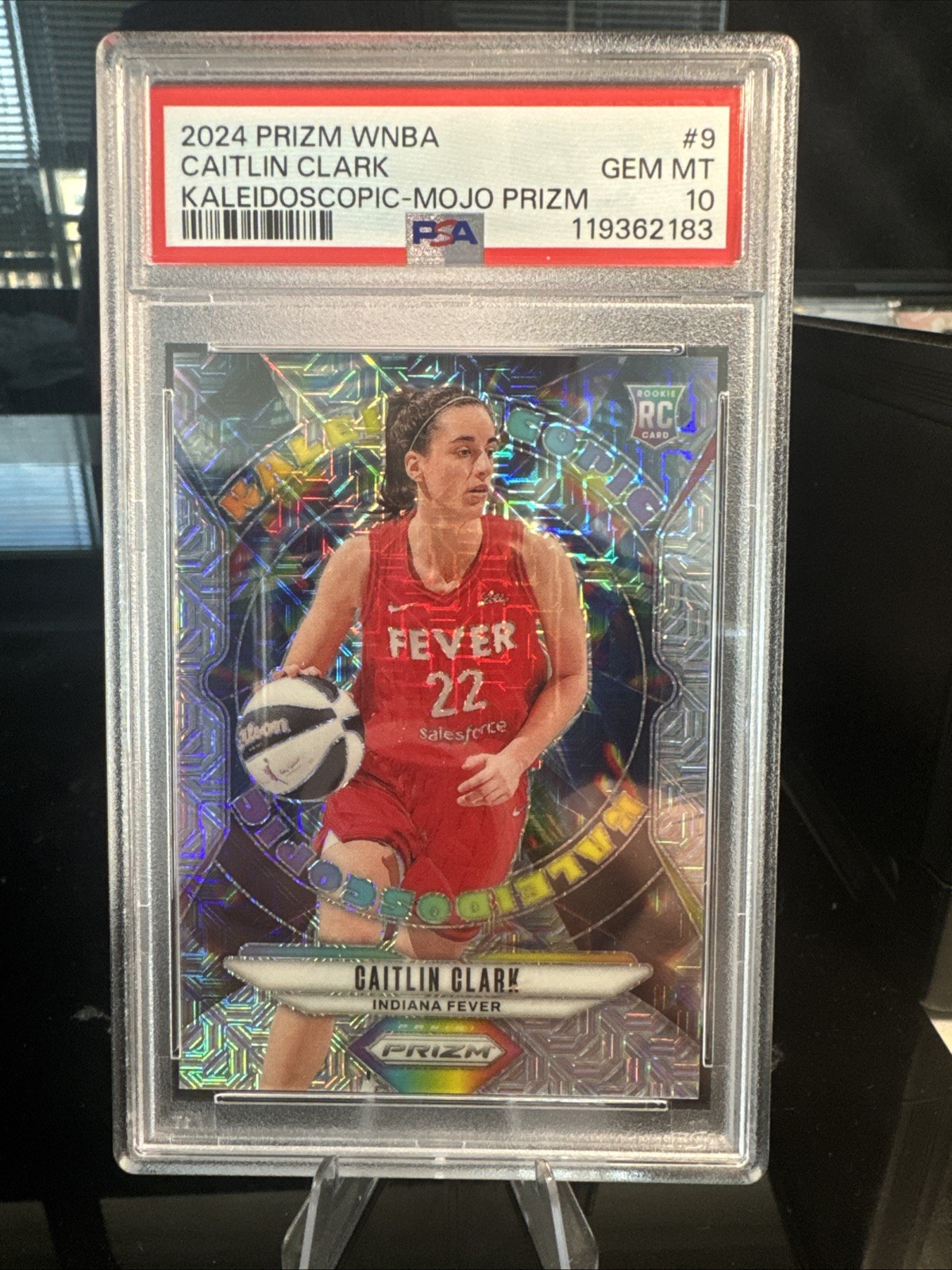 2024 Panini Prizm WNBA - Kaleidoscopic Caitlin Clark #9 Mojo Prizm /25 (RC)