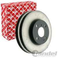 2X febi Bremsscheiben Ø255Mm Vorne Passend FÜR Toyota Yaris