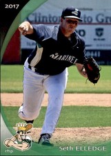 2017 Clinton LumberKings Update Grandstand #2 Seth Elledge Frisco Texas TX Card