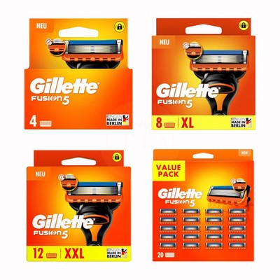 DE Gillette Fusion5 Rasierklingen Auswahl 4-20 Stück Ersatzklingen Nassrasierer