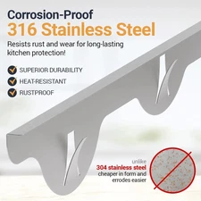 SUPERIOR 316 Stainless Steel Stove Gap Covers 2 Pack 23.4" Oven Gap Filler