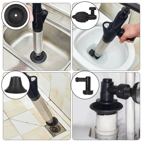 Clog Remover Toilet Plunger High Pressure Drain Plunger Suction Toilet - Picture 6 of 12