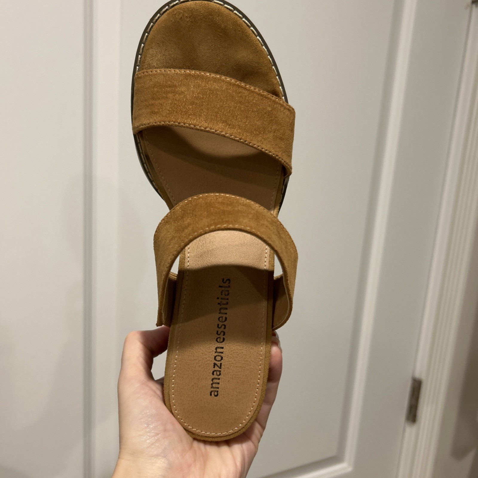 Amazon Essentials Brown Summer Sandals Heels, Siz… - image 4