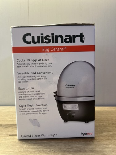 Cuisinart Egg Central Electric Egg Cooker 10 Egg Capacity CEC-10 Open Box - Picture 2 of 6