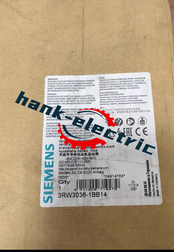 New SIEMENS 3RW3036-1BB04 3RW3036 1BB04 3RW30361BB04soft starter 1year warranty
