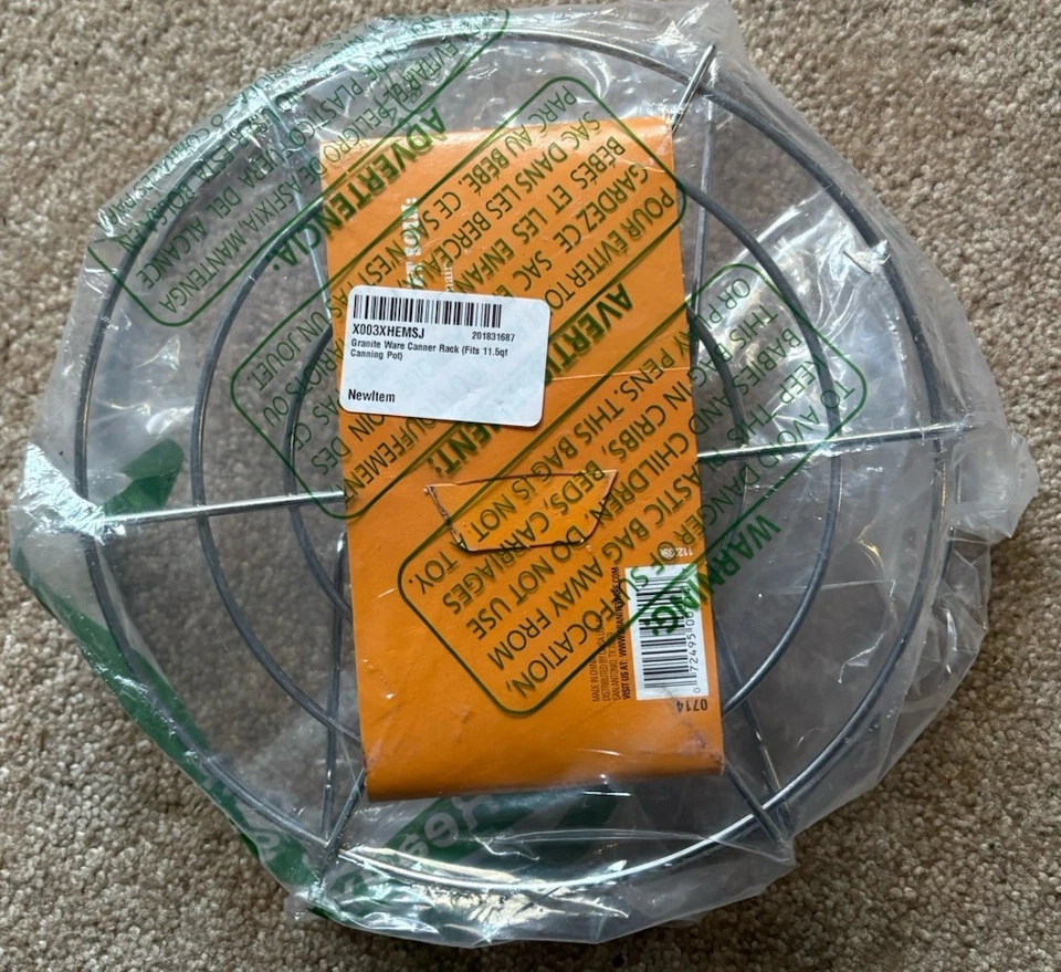 Granite Ware 10,25” Canner Rack para baño de agua enlatador tarros estante de acero nuevo Foto 3 de 3