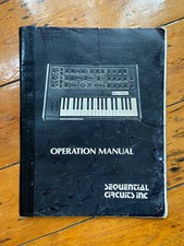 Sequential Circuits Pro One Analog Synthesizer Original Operation Manual c.1981