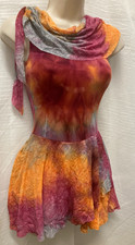 Tiedye LYRICAL DRESS Contemporary dance costume Wine orange