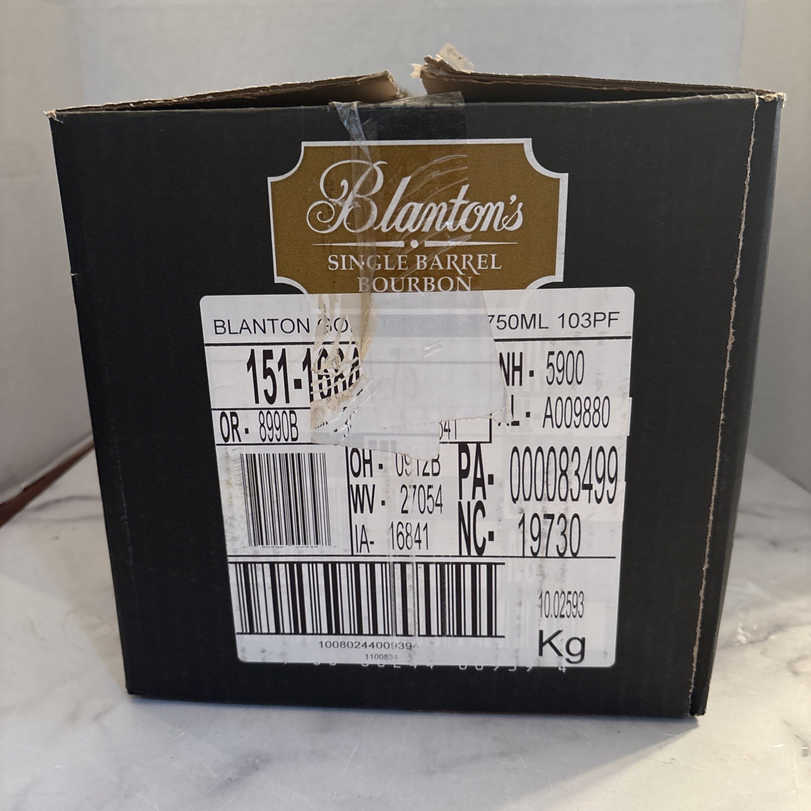 Blanton's Gold Single Barrel Bourbon Empty Box with Insert - Buffalo Trace 103 p