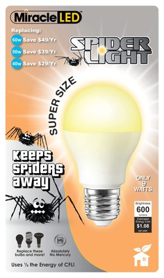 605012 7 Watt Super Spider Light, Spider Free Deck and Porch Light, Yellow