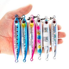 6pcs Metal Jig Fishing Lure 10g-100g Jigging Shore Casting Sea Saltwater Bass