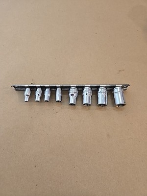 Snap On 1/4'' 3/8'' Drive E5-E16 Chrome Invert Torx Sockets USA Set Of 8