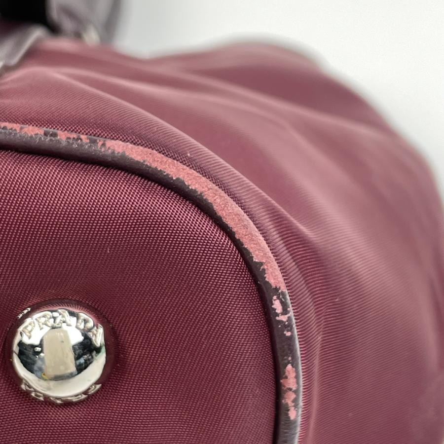 PRADA BN1841 Handbag Tote Bag Nylon Bordeaux #BS1530 thumbnail 3