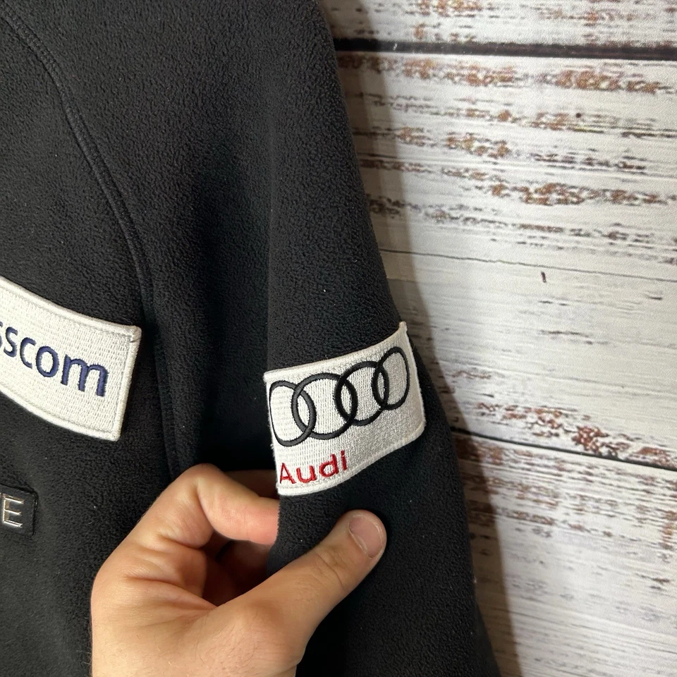 Descente Fleece Swiss Ski Hooded Black Jacket (S6423SKT76-M) Adult Size Small - Image 4 of 4