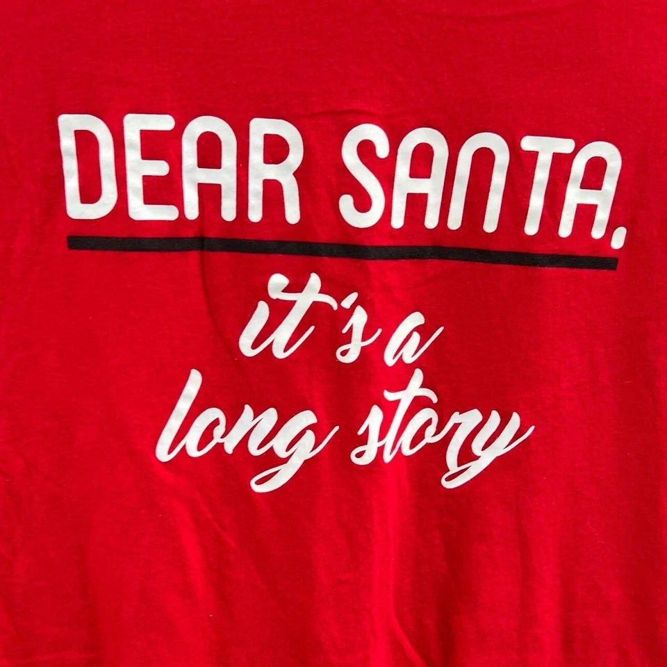 Camisa de dormir Secret Treasures para mujer L XL roja Querido Santa camisón largo acogedor Foto 2 de 4