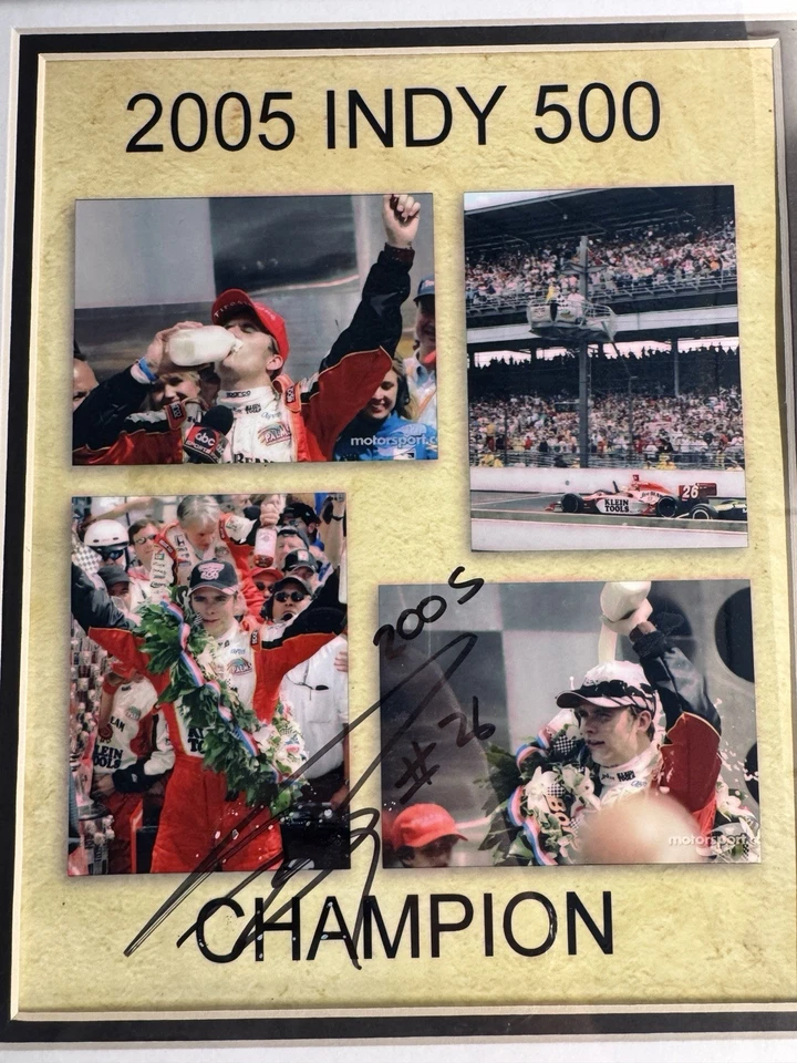 *VERY RARE* 1/1 CUSTOM FRAMED DAN WHELDON SIGNED 2005 INDY 500 WINNER PHOTO 8x10 - Image 2 of 4