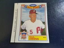 Paul Owens Phillies Mgr 1984 Topps All-Star Game Oversize Proof RARE ODDBALL