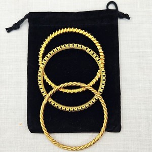 Authentic Camrose & Kross JBK 24kt Gold Plated Bangles Set of 3 Women's Stackable