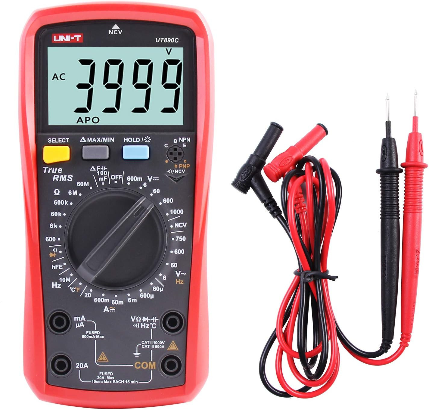UNI-T UT890C Multimetro Digitale Professionale True RMS 6000 Count