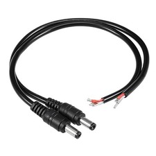 2Pcs 30cm 10A Male DC Power Cable Connector for CCTV Security Camera 2.1 x 5.5mm
