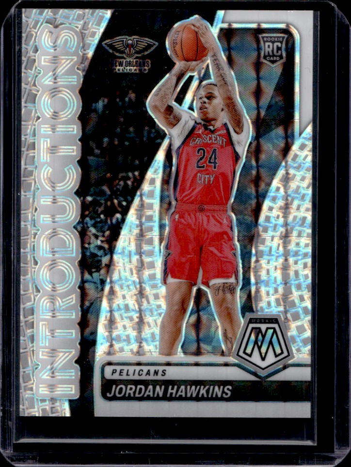 2023-24 Mosaic Jordan Hawkins Introductions RC White #15/25 Pelicans