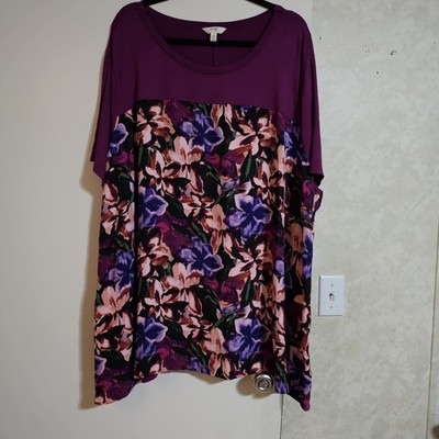 Women's Plus Size Multi Color Short Sleeve Shirt