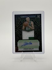 Jordan Walsh 2023-24 Panini Obsidian RC Auto Patch Green Etch SP /25 #219