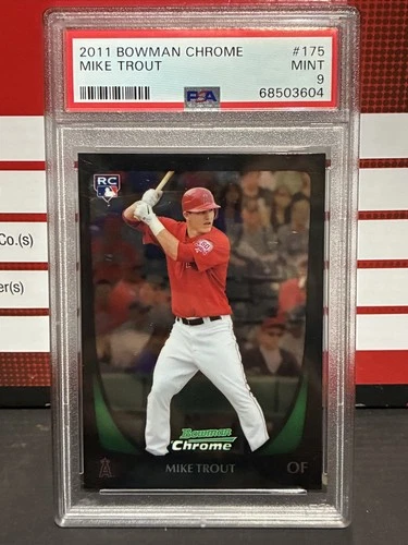 2011 Bowman Chrome Mike Trout #175 (RC) Rookie Los Angeles Angels PSA 9 Mint