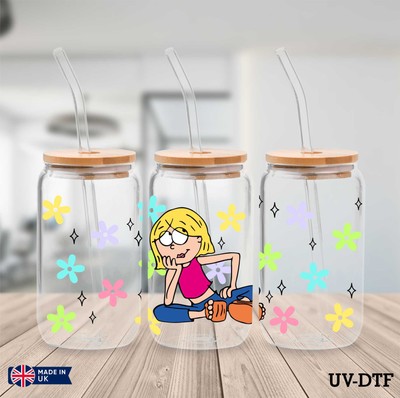 Lizzie UV DTF Aufkleber - 16 Unzen Libbey Dose Glasfolie yd293