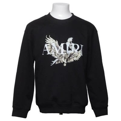 AMIRI, Sweatshirt, Größe: S, Schwarz, Baumwolle/Elasthan/Leder/Tencel #Zwz