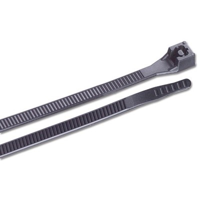 Ancor 6'' UV Black Standard Cable Zip Ties - 100 Pack