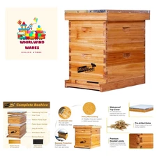 Beehive 8 Frame Bee Hives and Supplies Starter Kit, Bee Hive for Beginner, Ho...