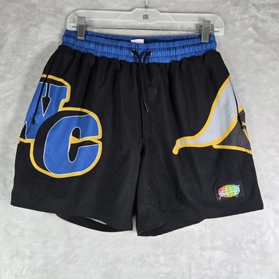 Slunks Volleyball Board Shorts Men Size M Medium Black Swim Trunks Athletic 5.5 