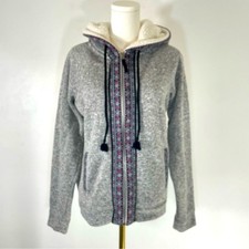 American Eagle Outfitters Black Gray w Pink Detail Hooded Sweatshirt Size M